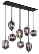 Globo Lighting Κρεμαστά BLACKY οκτάφωτο μαύρο  8xE14