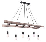 Globo Lighting Κρεμαστά IRMGARD εξάφωτο ξύλινο   6xE27