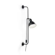 Ideal Lux Φωτιστικό Τοίχου Απλίκα Μονόφωτο Shower AP1 179643 E27 max 1 x 60W Μαύρο