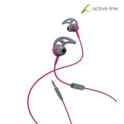 Hama "Action” Sports Ακουστικά, in-ear με ear-hook, γκρι/ροζ