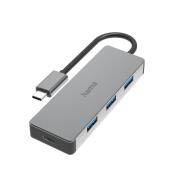 Hama USB-C Hub, 4 Ports, USB 3.2 Gen 2, 10 Gbit/s, alu