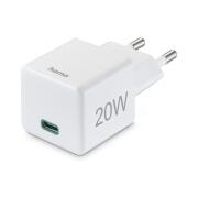 Hama Quick Charger, USB-C, PD/Qualcomm®, Mini-Charger, 20 W, Λευκός