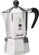 Bialetti Καφετιέρα Espresso Break  3 Φλιτζανιών Αλουμινίου με Μαύρες Λεπρομέρειες