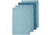 Ladelle Πετσέτες Κουζίνας Microfibre 43x68cm Γαλάζιες Benson-Σετ 4 Τεμαxίων