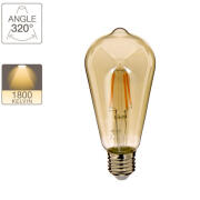 Xanlite Λαμπτήρας Led (ST64) Deco Filament Καπνιστό Γυαλί E27 4W (23W) Ζεστό Λευκό Φώς 1800K 230Lm