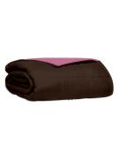 Κουβερλί percale μονόχρωμο Brown/Pink Υπέρδιπλο (220x240)