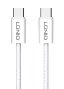 LDNIO καλώδιο USB-C LC901C 65W PD 480Mbps 1m λευκό