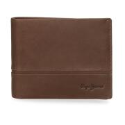 Pepe Jeans δερμάτινο πορτοφόλι 8.5x11x1cm σειρά Dandy Marron