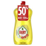 FAIRY Platinum Quickwash Λεμόνι Υγρό Πιάτων Με Γρήγορη Δράση - 1200 ml (800+400ml δώρο) - 80727784