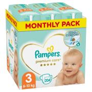 PAMPERS Premium Care Μέγεθος 3, (6kg-10kg) - 204 Πάνες - 81765798