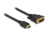 DELOCK καλώδιο HDMI σε DVI 85653 2K/60Hz 7.92 Gbps 1.5m μαύρο