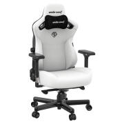 Anda Seat Kaiser 3 L Καρέκλα Gaming Δερματίνης με Ρυθμιζόμενα Μπράτσα Large White