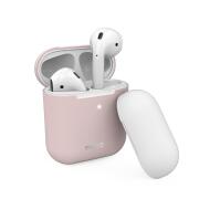 Puro Silicon Case for AirPods with additional cap – Ροζ