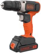 Black+Decker Δραπανοκατσάβιδο Επαναφορτιζόμενο 18V 1,5Ah