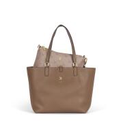 US Polo Assn. Τσάντα χειρός διπλής όψεως 28x26.5x14cm σειρά Malibu Taupe