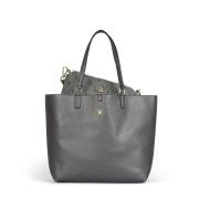 US Polo Assn. Τσάντα χειρός δίπλής όψης 33x31x13cm σειρά Malibu Gun Metal