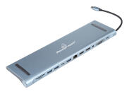 POWERTECH docking station BYL-2003U2 12 θυρών βάση laptop USB-C γκρι