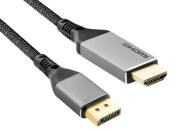 POWERTECH καλώδιο DisplayPort σε HDMI CAB-DP069 4K/30Hz 1.5m μαύρο