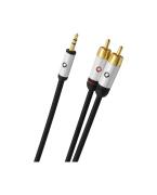 OEHLBACH i-Connect J Καλώδιο ήχου φορητής συσκευής 3.5mm Jack – 2 x RCA 1.5m Μαύρο