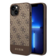 Guess 4g Stripe Collection Back Cover Πλαστικό Καφέ (iPhone 14 Plus)