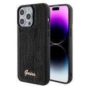 Guess Script Logo Back Cover Μαύρο (Apple iPhone 15 Pro Max)