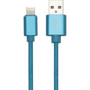 Simply Καλώδιο Data USB to Lightning USB 1,5m Πλεκτό Μπλε