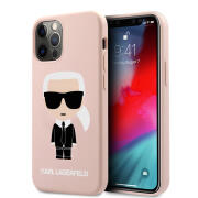 Karl Lagerfeld Iconic Back Cover Σιλικόνης Ροζ (iPhone 12 Pro Max)