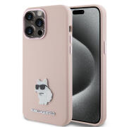 Karl Lagerfeld Choupette Back Cover Μεταλλική Ροζ (iPhone 15 Pro Max)