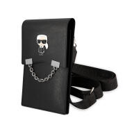 Karl Lagerfeld Saffiano Metal Ikonik Sock & Pouch έως 7" Μαύρο