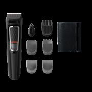 Philips Σετ Επαναφορτιζόμενης Κοπτικής Μηχανής  Multigroom Series 3000 7-in-1 MG3720/15 Μαύρο