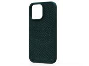 MOB NJORD IPHONE 15 ULTRA CASE SALMON LEATHER MAGSAFE GREEN