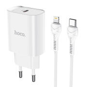 HOCO N14 Σετ φορτιστή Smart Charger Single Port PD 20W (Type C TO Lightning)