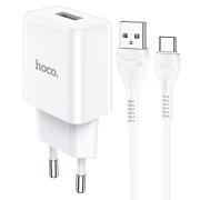 HOCO N9 Single Port Wall Charger Set Type-C Καλώδιο