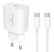 POWERTECH φορτιστής τοίχου & καλώδιο USB-C PT-1039 USB-C PD 20W