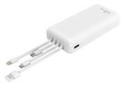 POWERTECH power bank με καλώδια PT-1062 20000mAh 10.5W λευκό