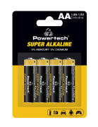 POWERTECH αλκαλικές μπαταρίες Super Alkaline PT-1214 AA 1.5V 4τμχ