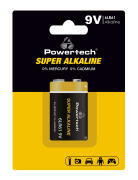 POWERTECH αλκαλική μπαταρία Super Alkaline PT-1215 9V 1τμχ