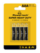 POWERTECH μπαταρίες Zinc Carbon Super Heavy Duty PT-1218 AAA 1.5V 4τμχ