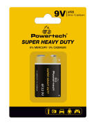 POWERTECH μπαταρία Zinc Carbon Super Heavy Duty PT-1220 9V 1τμχ