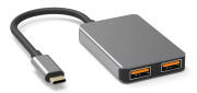 POWERTECH USB-C hub PTH-102 USB-C & 3x USB θύρες 10Gbps γκρι