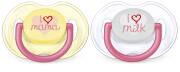 Philips Avent Πιπίλα Σιλικόνης Με Κρίκο Λευκό-Κίτρινο Classic Pacifiers 0-6m 2τμχSCF172/52