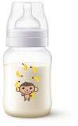 Philips Avent Μπιμπερό Πλαστικό Anti Colic Monkey με Θηλή Σιλικόνης Αργής Ροής 1m+ 260ml Κατάλληλο για Κολικούς SCF821/11