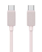 USAMS καλώδιο USB-C σε USB-C US-SJ691 60W 480Mbps 1m ροζ