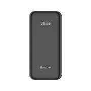 Tellur PBC303 Power Bank 30000mAh με 2 Θύρες USB-A και 2 Θύρες USB-C Μαύρο