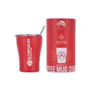 Estia Θερμος Coffee Mug με Καλαμάκι 350ml Olympiacos BC Edition 00-13264 Κόκκινο