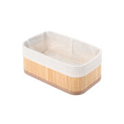 Estia Καλάθι Οργάνωσης Bamboo Essentials 24.5x10cm Mε Επένδυση 02-19655