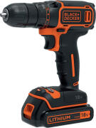 Black+Decker Δραπανοκατσάβιδο 18V με Φορτιστή 200mA 1x1.5Ah σε Χαρτινη Συσκευασία