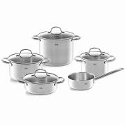 Fissler Χύτρες 16-20-24cm, Ημίχυτρα 20cm & Κατσαρολάκι 16cm Ανοξείδωτo Ατσάλι San Francisco - Σετ 5