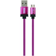 Yenkee Καλώδιο Data USB to Micro USB 2m Μοβ YCU 202 BPE