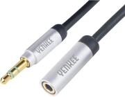 Yenkee Καλώδιο Ήχου 3.5mm Jack 5m Θηλυκό σε Αρσενικό YCA 225 BSR